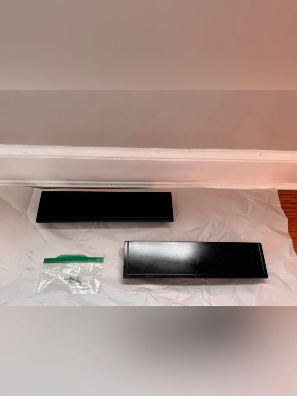 Black Wooden Floating Shelves